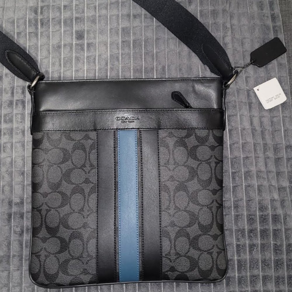 Charles Crossbody In Signature Canvas With Varsity Stripe